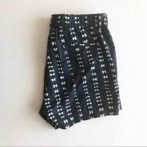 NWOT J CREW Blue Ikat Bow Shorts 10